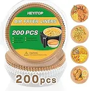 Air Fryer Paper Liners, 200PCS Non-Stick Oil Resistant, 8 Inch/20cm Air Fryer Liners Disposable, Baking, Roasting Microwave