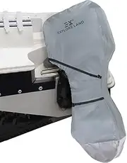 Explore Land Fade Resistant Full Outboard Motor Cover - Waterproof 600D Heavy Duty Boat Engine Covers Fit for Motor 100-150 HP, Grey, 10807704