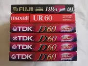 6 AUDIO CASSETTE TAPES BRAND NEW SEALED BLANK MEDIA VINTAGE MIP MAXELL FUJI TDK