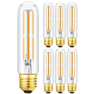 Leools T10 Led BulbDimmable 6W Led Tubular BulbsE26 LED Edison Bulb 60 Watt I...