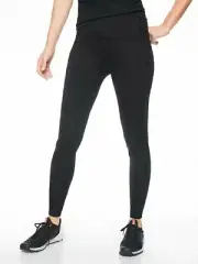 Athleta PrimaLoft® Ridge Tight Black Fleece NWT $98 S Small