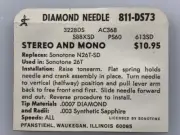 NOS PFANSTIEHL #811-DS73 STYLUS NEEDLE Replacement for SONOTONE N26T-SD