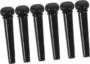 Kisangel Guitar Bridge Pins 6pcs Acoustic Guitar Tuning Pegs High Hardness for Classical Folk