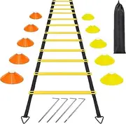 Agility Ladder - Agility Speed and Balance Training Ladder for Soccer Basketball Boxing Softball Footwork Sports Agility Training with Scale and Carry Bag