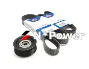 OPTIBELT DRIVE FAN BELT PULLEY SET FOR SUBARU OUTBACK EJ253 BP9 08/2007~08/2009 (for: Subaru)