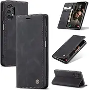 [owlhold] Mobile Phone Case for Samsung Galaxy A13/A04s Case, Premium Leather Case, Soft Vintage Nubuck Leather, Foldable Stand, Flip Case, Card Slot, Stand Function, Protective Case for Samsung