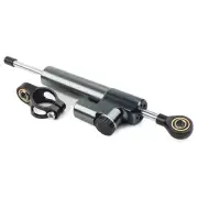CNC Steering Damper Universal Motorcycle Stabilizer Linear Reversed Control Grey
