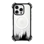 iPhone 16 Pro Bounce Case MagSafe Compatible Minimal Forest Clear Case