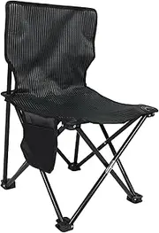 Alasum Portable Lightweight Folding Camping Stool Compact Fishing Chair for Outdoor Activities for Travel Picnics and Hiking Versatile Design Grey Stripes