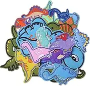 TACVEL 26Pcs Dinosaur Iron on Patches for Kids Clothing, Dinosaur Theme Embroidered DIY Sew on Patches for Jackets, Backpacks, Caps, Jeans to Decorate Clothes