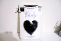 在飛比找Yahoo!奇摩拍賣優惠-ETALY 黑色絲襪 褲襪 花朵圖樣絲襪  現貨
