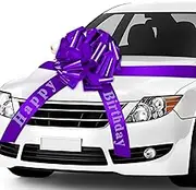 Happy Birthday Car Bow Big Car Ribbon Bow Large Gift Wrapping Bow Giant Bow for Car Decorative Huge Pull Bow for Christmas Party Birthday Car Decoration (Purple,20 Inches)