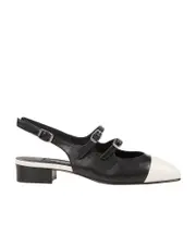 Half-heeled flat sandals 36,37,39,41 BLACK IVORY