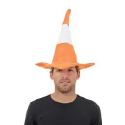 Bristol Novelty Traffic Cone Hat Hats Unisex Bh523 orange/white