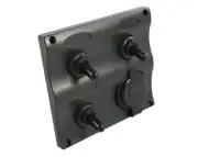 Water Resistant Wave Switch Panels with Plug Socket 3 Gang