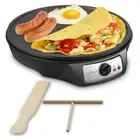 NutriChef Electric Griddle & Crepe Maker | Nonstick 12 Inch Hot Plate Cooktop