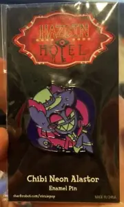 Hazbin Hotel Chibi Neon Alastor Enamel Pin New Sealed Discontinued Rare Shadow