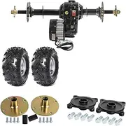 760MM Rear Axle +72V 1500W Brushless Differential Motor+Pair 23T Rear Axle Rim Hub + 18x9.50-8 Tire For Quad Bik Go Kart ATV