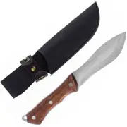 ASR Outdoor 9 Inch 440 Stainless Steel Recurve Full Tang Fixed Blade Knife