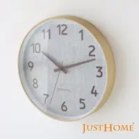 在飛比找momo購物網優惠-【Just Home】簡約織紋圓形壁鐘30cm(時鐘/掛鐘)
