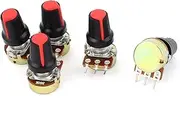 Aexit 5pcs (Potentiometer) 50K OHM 3 Terminal Linear Taper Rotary Volume B Type Potentiometer (32ry863qf724) Pot B50K