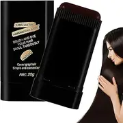 Carylook Hair Color Stick, 2-in-1 Hair Color Stick Comb, Waterproof and Sweat-Proof Hair Dye Sticks to Cover Gray, Safe for Women & Men (O2#BROWNISH BLACK,1pcs)