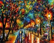 Paint By Numbers Abstract Street Drawing On Canvas DIY Painting Kit for Adults