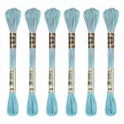 6 Skeins Embroidery Floss, Polyester Embroidery Threads Green Purple