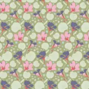 Quilting Patchwork Fabric TILDA Gardenlife Nasturtium Green 50x55cm FQ