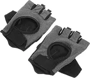 WOONEKY 1 Pair Half Finger Workout Gloves for Men Women Breathable Weight Training Cycling Gloves for Gym Outdoor Sports Reliable Grip Protection Grey