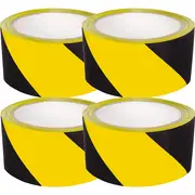 Cumberland Warning Safety Hazard Tape 48mx45m Yellow/Black Pack 4 Rolls