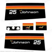 Fits Johnson 1975 25hp Outboard Decal Kit - Decal Reproductions in Stock