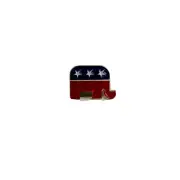 Republican GOP Elephant Lapel Pin NEW Gold Pin Blue White & Red Pin Conservativ