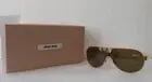 Women New Miu Miu eye Sunglasses SMU62E 11WS 1AB 5S0 vintage aviator retro prada