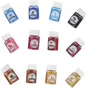 Diy Art Crafting Mica Powder Pigment 12 Bottles Luster Drawing Powder Epoxy Resin Colorant