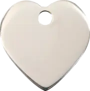 Stainless Steel Red Dingo Heart Dog ID Collar Charm Tag Small Medium Large