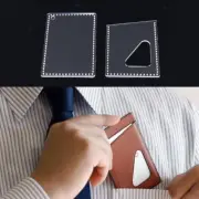 2pcs DIY Transparent Acrylic Mini Card Holder Case Stencil Template