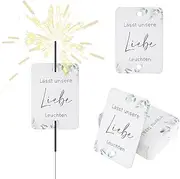 50 Pieces Wedding Sparkler Tags, Wedding Send Off Tags, Wedding Gift Tags, Let Love Sparkle Paper Tags, Wedding Decor Tags for Wedding, Birthday, Anniversary, Engagement Party Favor