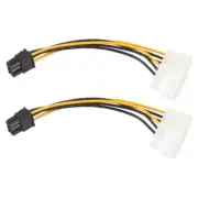 6Pin to Dual 4Pin PCIE Power Cable for Graphics Card PCIE PCI 6P to Dual Molex4P