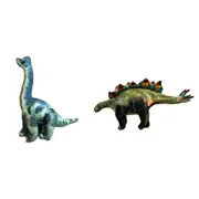 2pc Johnco Plush Dinosaur Soft Toy Stegosaurus and Brontosaurus Kids Set 3y+