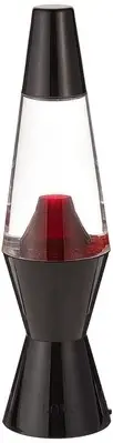 7103 10-Inch Mini Volcano Lamp, Plastic, White, Orange and red