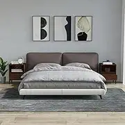 Nightstand, Dresser with Drawer, Bedside Cabinets 2 pcs, End Table with Open Space for Bedroom, Closet, Entryway, Office, 40 x 35 x 50 cm, Brown