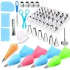 72 Pcs Cake Decorating Supplies Set with Icing Tips Piping Bags Tools for Baking