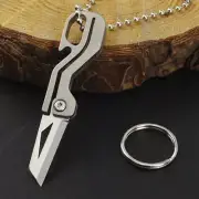 TC4 Titanium keychain EDC Knife Bottle Opener Tool Outdoor Pocket Folding Knife