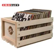 Crosley AC1004A-NA Record Storage Crate, Holds Up To 75 Albums, Natural Finish