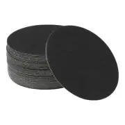 Sandpaper Round 125x125mm 100 Grit 50 Pcs Black Hook & Loop Sanding Sheets