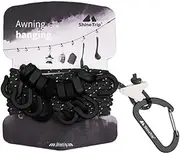 Camping Storage Strap with 8 Hooks Outdoor Camping Clothesline Adjustable Travel Clothes Hanging Strap Backpacking Hiking Tent Accessories
