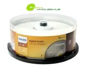 25 PHILIPS Digital Music CD-R 40X Branded Logo 700MB Audio Media Disc Cake Box