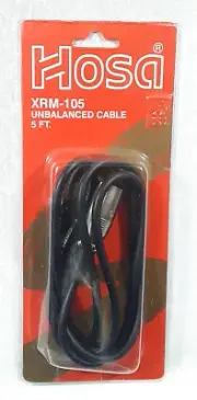 Hosa XRM-105 Unbalanced 5' ( Foot ) Audio Cable ~ XLR (M) to RCA (M)