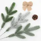 12Pcs Green Artificial Pine Branches Lifelike Greeney Plant Hotel Office